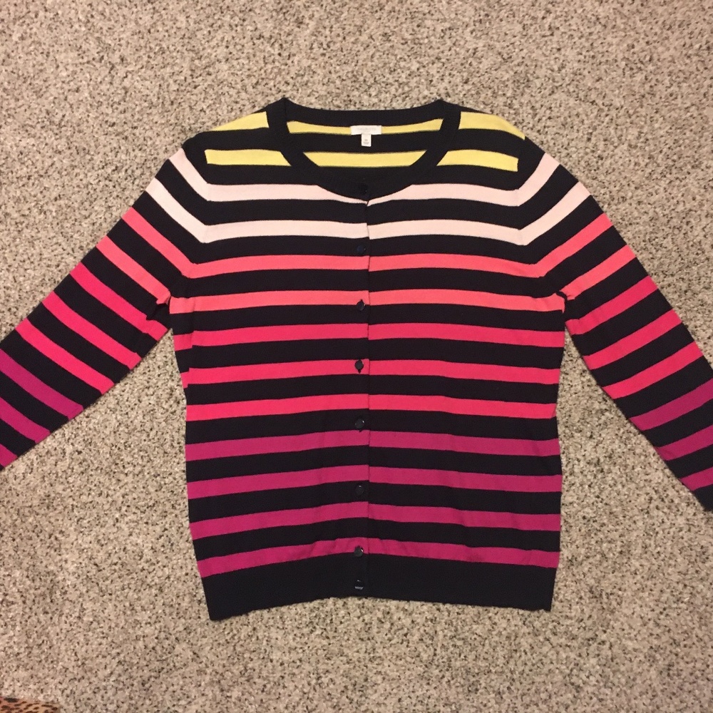 Talbots Striped Cardigan